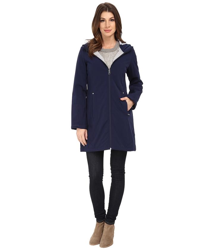 Calvin Klein - Zip Front Soft Shell Coat W/ Jersey Lining