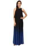Halston Heritage - Ombre Gown With Back Cut Out