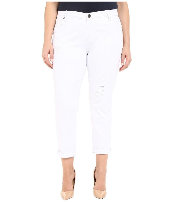 Kut From The Kloth - Plus Size Adele Slouchy Boyfriend In White