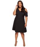 Calvin Klein Plus - Plus Size Cold Shoulder Flutter Sleeve Dress