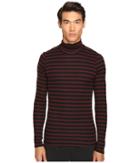 Atm Anthony Thomas Melillo - Striped Long Sleeve Rib Turtleneck Sweater