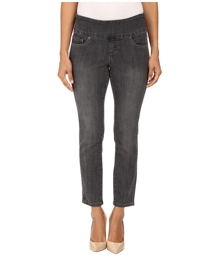 Jag Jeans Petite - Petite Amelia Pull-on Ankle In Comfort Denim In Thunder Grey/destroy