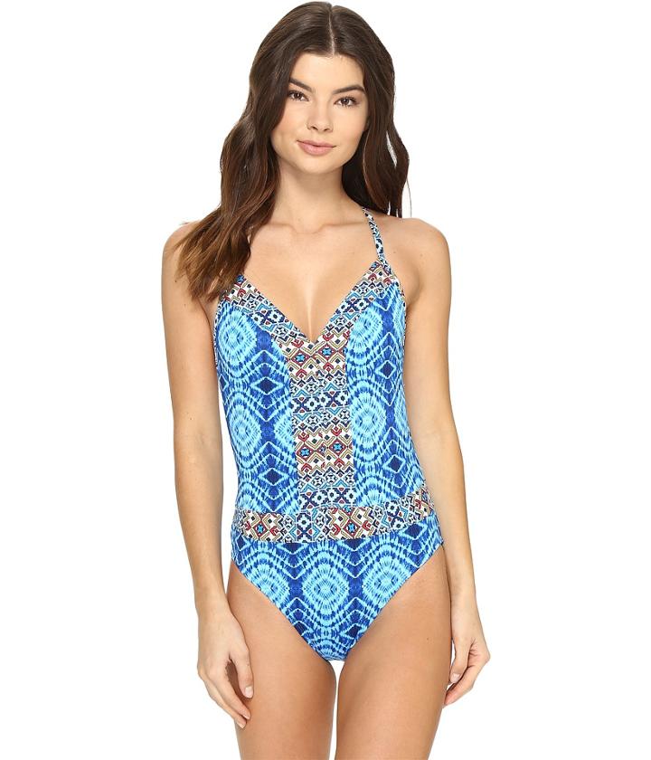 Bleu Rod Beattie - Mykonos Plunge X-back Mio One-piece