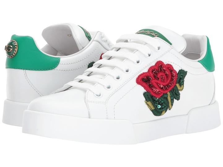 Dolce &amp; Gabbana - Sneaker With Sequin Rose