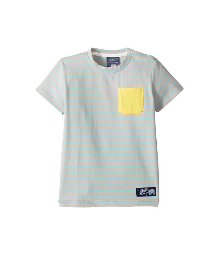 Toobydoo - Aqua Stripe Pocket T-shirt