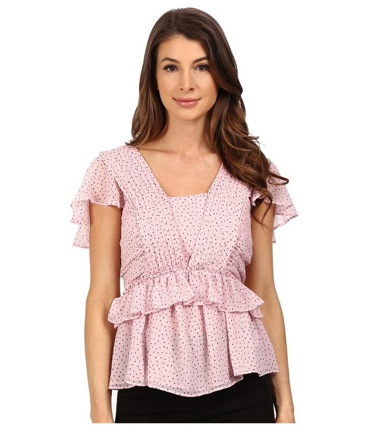 Adrianna Papell - Crinkle Chiffon Pleat Blouse
