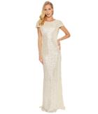Badgley Mischka - Cap Sleeve Cowl Back