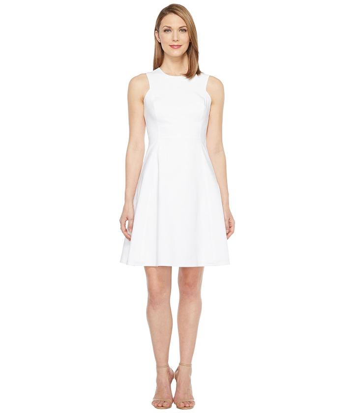 Calvin Klein - Square Armhole Fit Flare Dress
