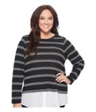 Calvin Klein Plus - Plus Size Textured Stripe Twofer