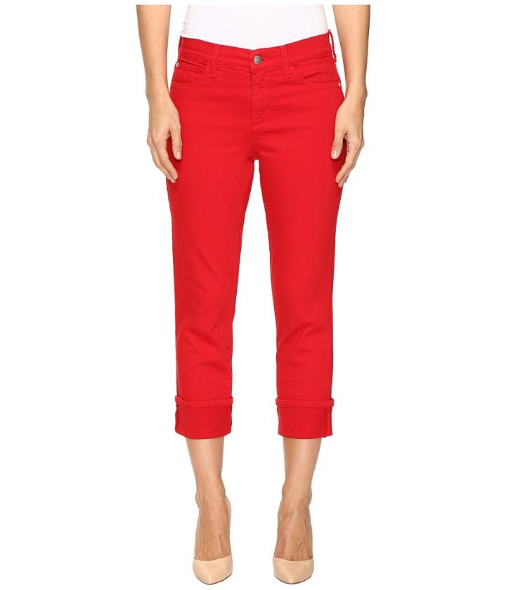 Nydj - Dayla Wide Cuff Capris In Sweet Strawberry