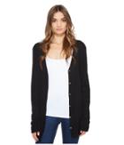 Michael Stars - Slub Long Sleeve Cardigan W/ Raw Edges