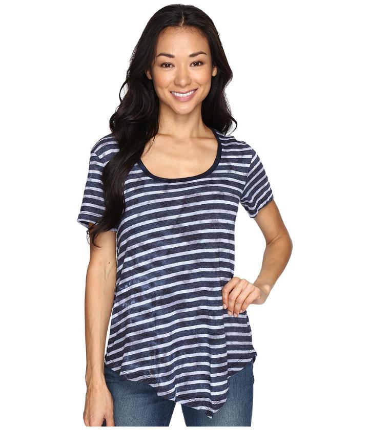 Allen Allen - Short Sleeve Angled Hem Tee