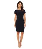 Adrianna Papell - Short Sleeve Banded Dress W/ Back Detail