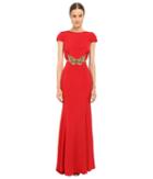 Marchesa Notte - Crepe Gown W/ Side Cut Outs