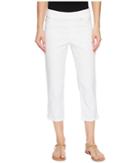 Tribal - 22 Knit Denim Pull-on Capris With Side Leg Detail In White