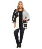 Nydj Plus Size - Plus Size Colored Block Blanket Sweater