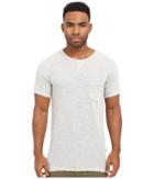 Publish - Janek - Heathered Terry Short Sleeve Tee Elongated With Side Split Hem