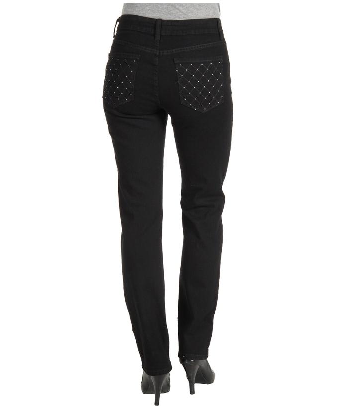 Nydj - Sheri Skinny W/ Embellished Pocket In Black Overdye