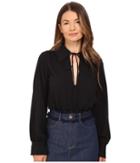 See By Chloe - Embellished Crepe Long Sleeve Blouse