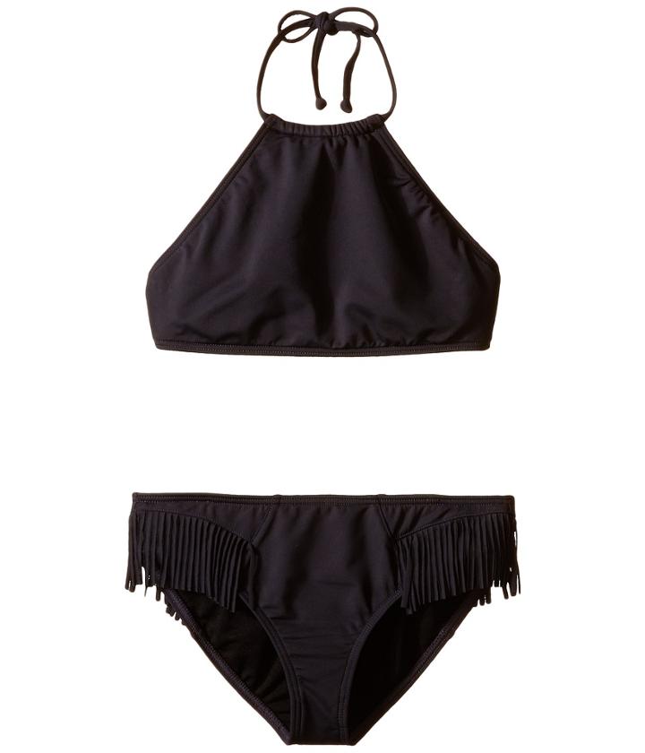 Billabong Kids - Sol Searcher High Neck Crop Top Swimsuit