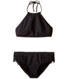 Billabong Kids - Sol Searcher High Neck Crop Top Swimsuit