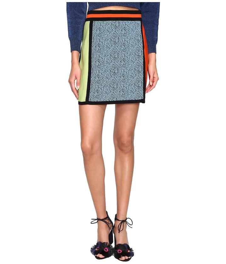 M Missoni - Color Block Intarsia Skirt