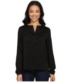 Bobeau - Ora Two-pocket Woven Blouse