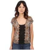 Roper - 0223 Leopard Print Chiffon Top