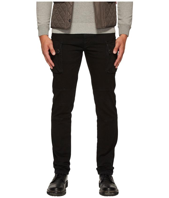Belstaff - Westward Tapered Garment Dyed Denim With Cargo Pockets In Black