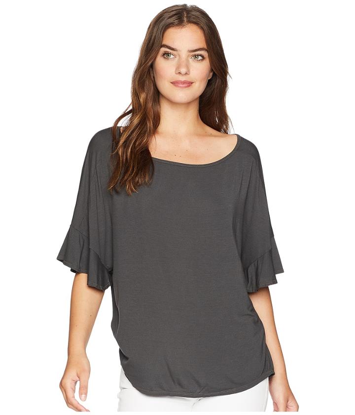 Michael Stars - Jersey Lycra Flounce Sleeve Top