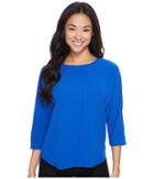 Vince Camuto Specialty Size - Petite 3/4 Sleeve Front Seam Blouse