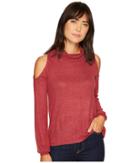 B Collection By Bobeau - Bey Cold Shoulder Cozy Top