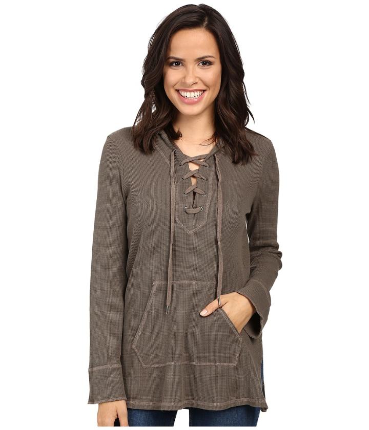 Splendid - Thermal Lace-up Hoodie