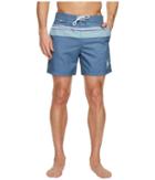 Original Penguin - Vintage Gym Printed Striped Fixed Volley Swim Shorts