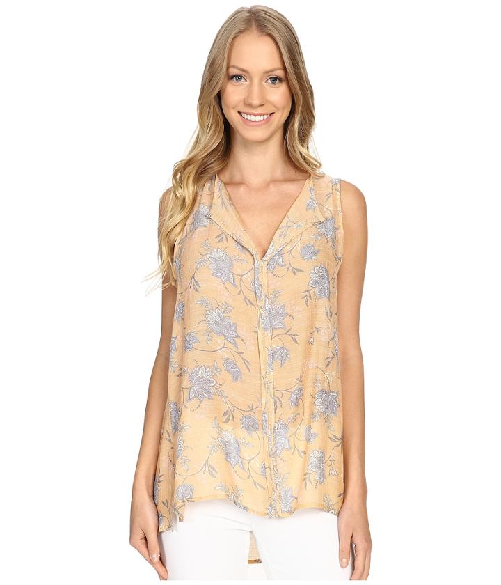 B Collection By Bobeau - Lily Pleat Back Woven Tank Top