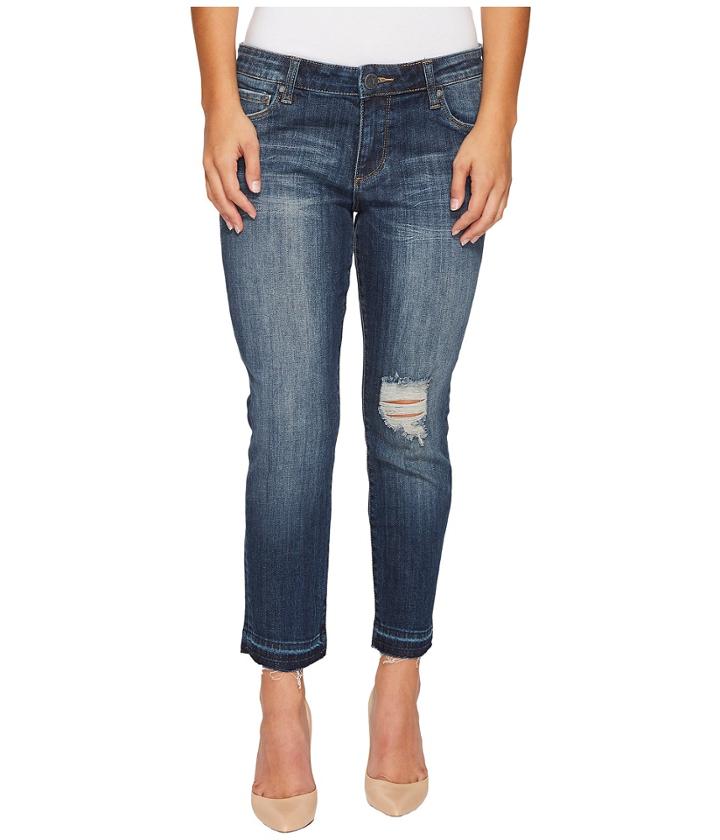Kut From The Kloth - Petite Reese Ankle Straight Leg W/ Release In Musical W/ Medium Base Wash