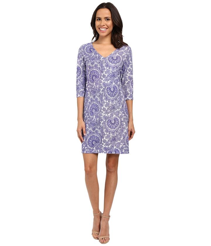 Nally &amp; Millie - V-neck Reversible Printed Dress