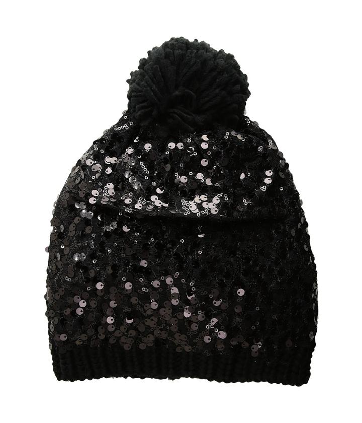 Betsey Johnson - Sequin Shine Pom Beanie