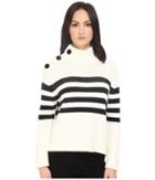 Kate Spade New York - Stripe Chunky Mock Neck Sweater