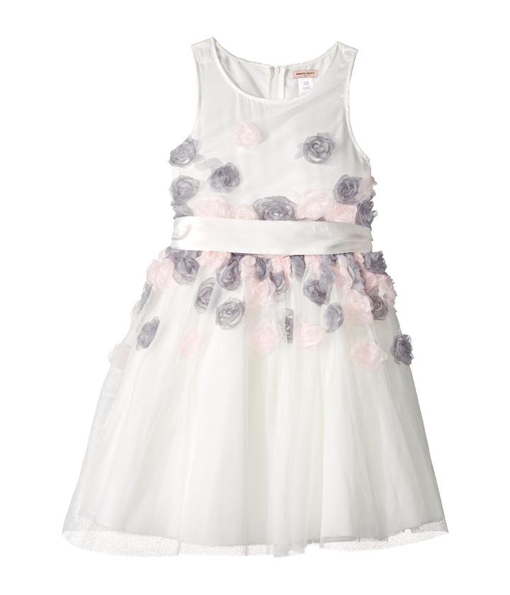Nanette Lepore Kids - Mesh Dress With 3-d Roses