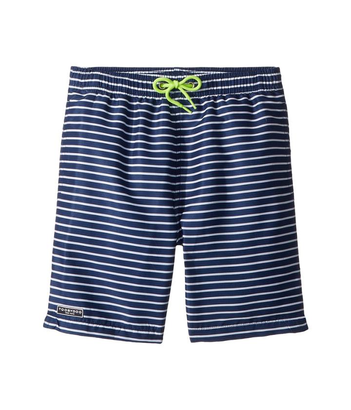 Toobydoo - Navy White Pinstripe Swim Shorts