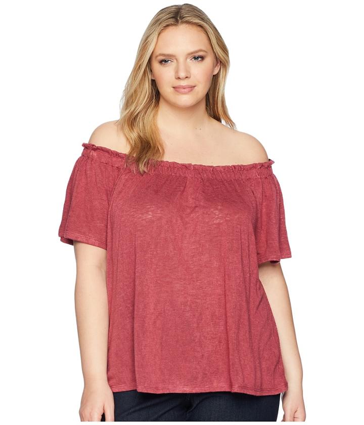 B Collection By Bobeau - Plus Size Carlee Off Shoulder Tee