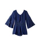 Ella Moss Girl - Cathy Chiffon With Crochet Romper