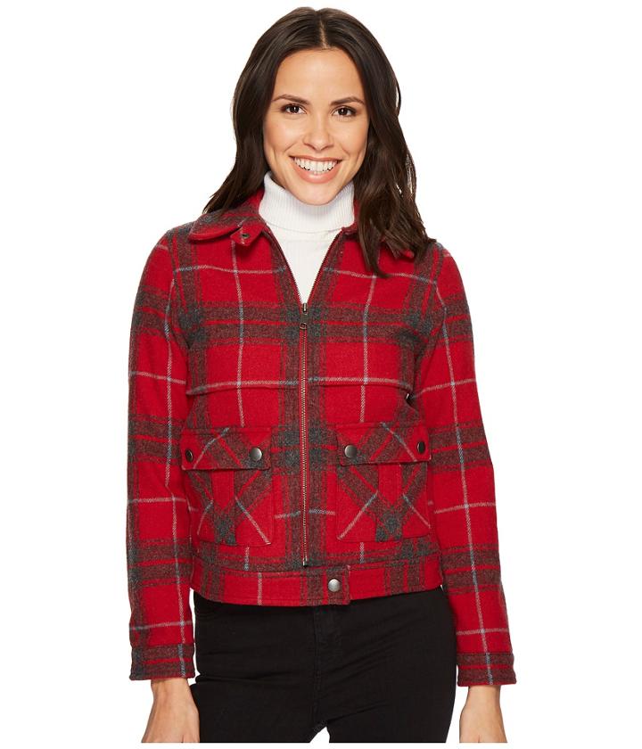 Pendleton - Crop Zip Wool Plaid Jacket