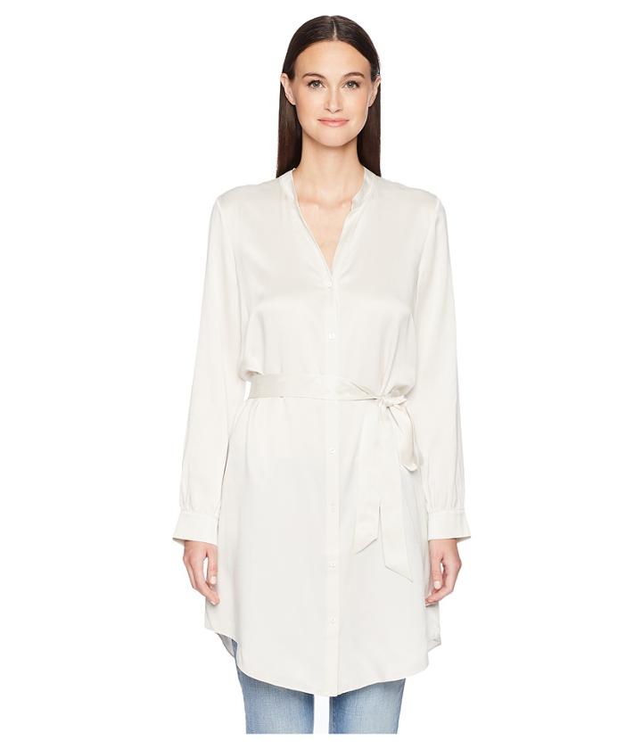 Eileen Fisher - Silk Charmeuse Shirt Dress.
