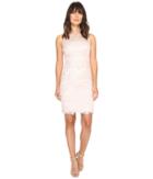 Adrianna Papell - Sleeveless Sequin Guipure Lace Sheath Dress