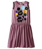 Fendi Kids - Striped Dress With Monster Graphic
