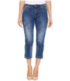 Kut From The Kloth - Petite Lauren Crop Straight Leg Jeans In Entrusted/medium Base Wash