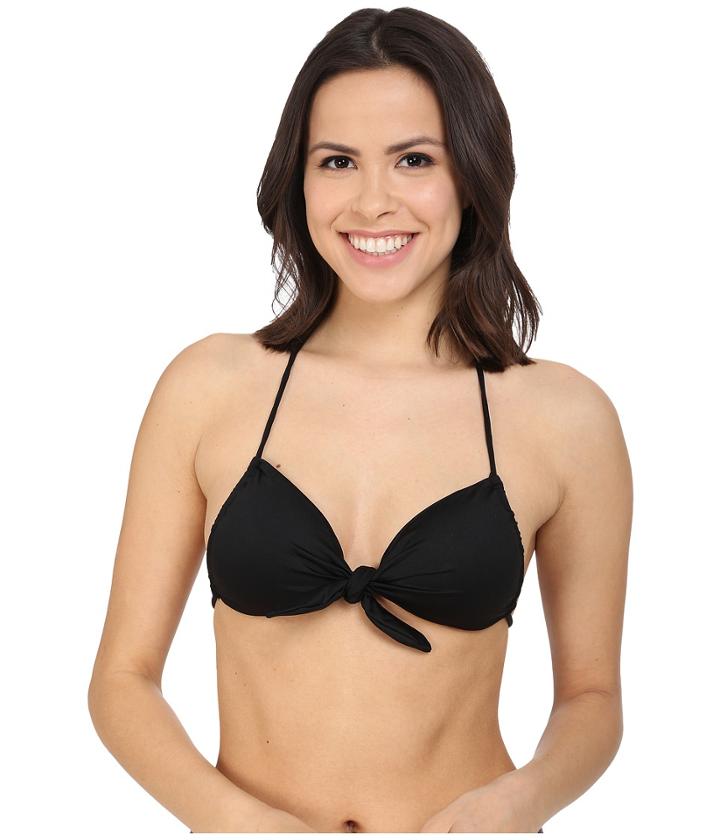 Shoshanna - Soft Black Tie Front Top