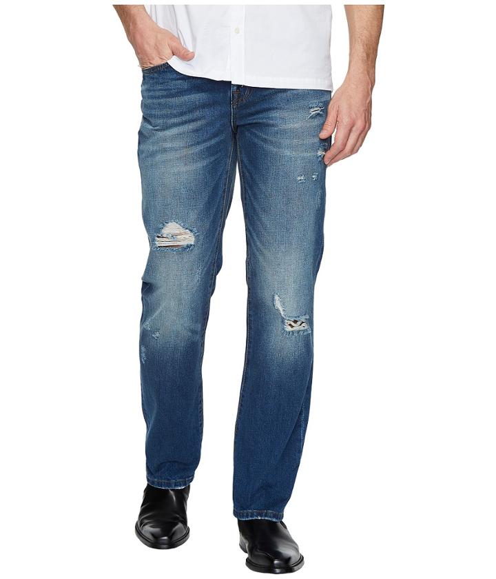 Liverpool - Relaxed Straight With Destruct In Rigid Denim In Waco Destruct